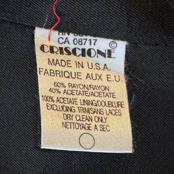 Vintage 80s Glitter Blazer – Criscione NY Green Sparkle Jacket, Satin Collar - Picture 6 of 6